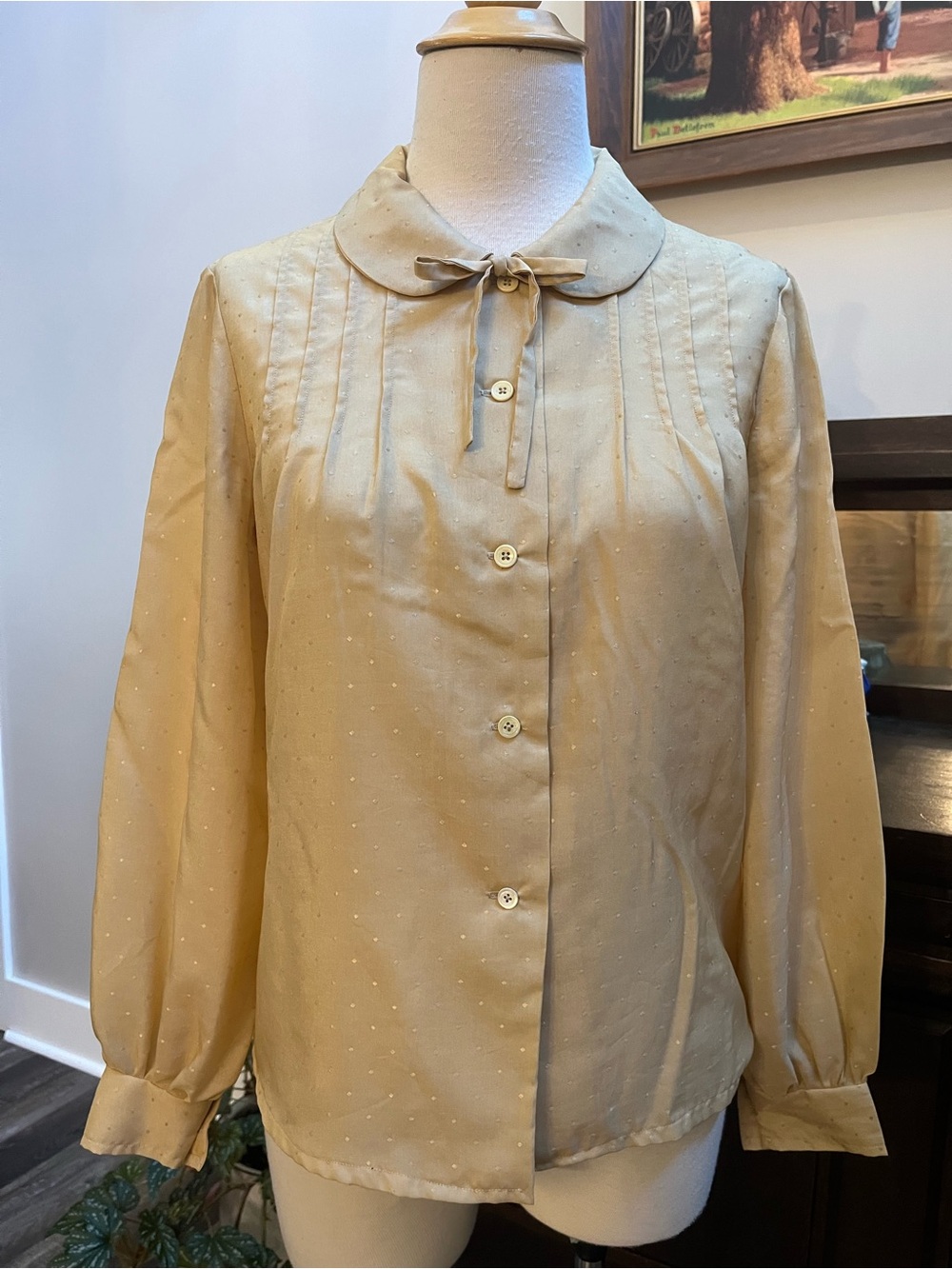 Vintage 80s Peter Pan Collar Blouse